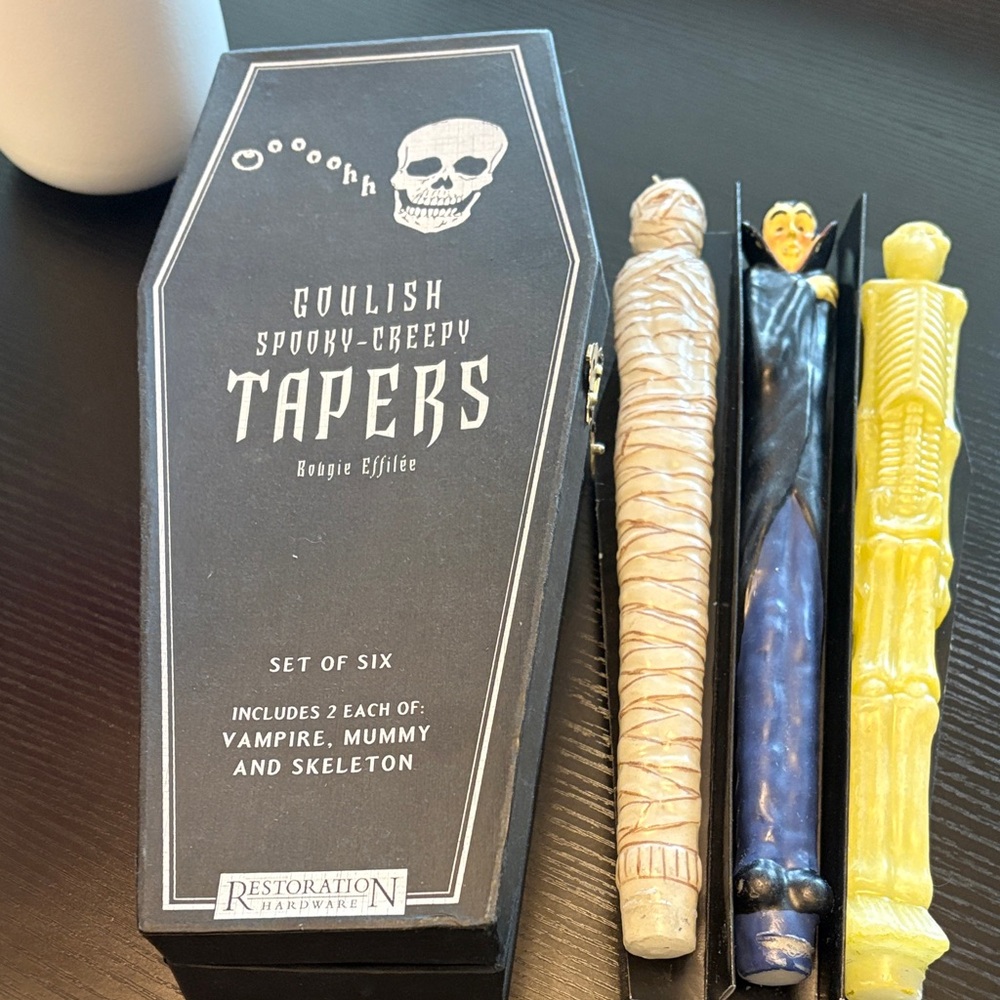 Restoration Hardware Ghoulish Spooky-Creepy Tapers Set of Six - Picture 8 of 8